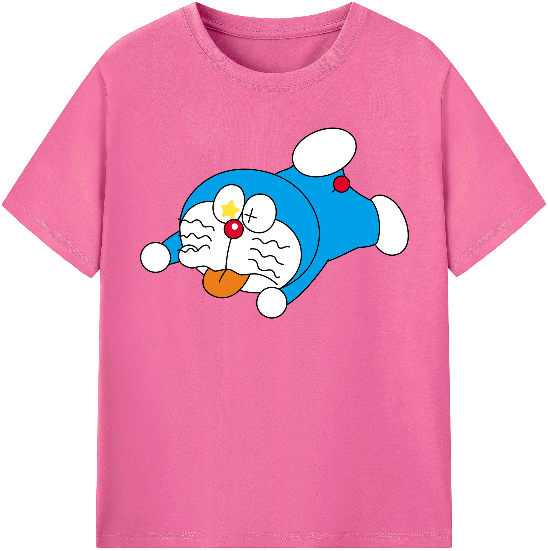 （画像用） ドラえもん Doraemon レディースカジュアルプリントTシャツ（綿100％）